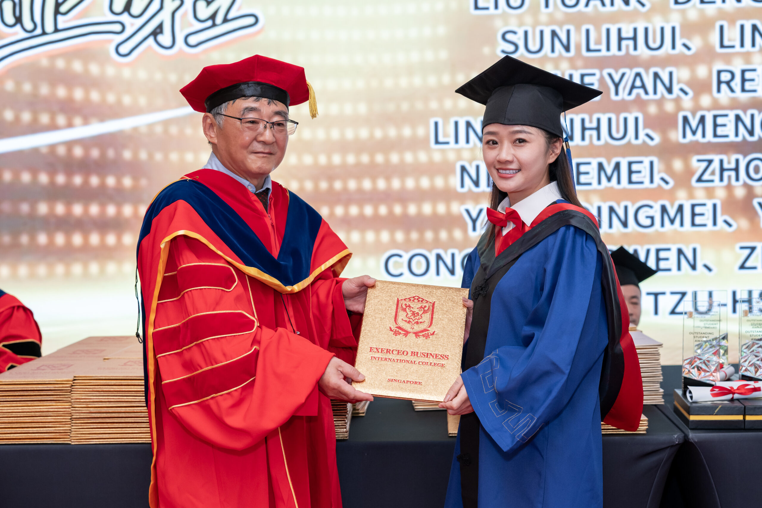 Certificate presentation at the 2026 graduation ceremony